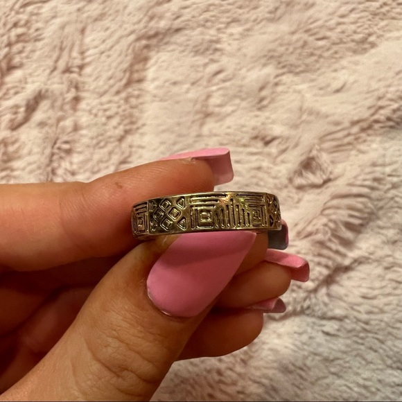 NEW Anthropologie geometric ring gold boho chic size 7/8 womens girls juniors - Picture 3 of 9